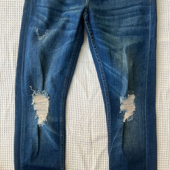 Topshop Motto Lucas Skinny Distressed Ripped Women's Jeans size 25 - Picture 5 of 10